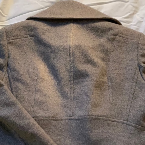 Mexx mechanical grey wool cashmere coat Sz 4 - Picture 7 of 7